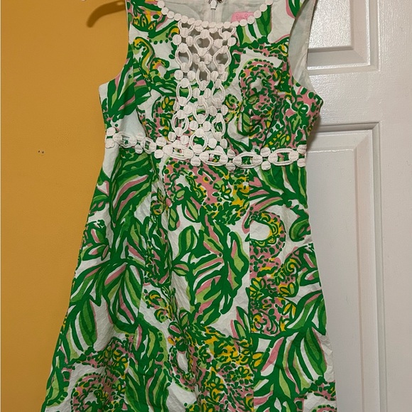 Lilly Pulitzer Dresses & Skirts - Lilly Pulitzer Green and Yellow Embellished Tiered Sundress